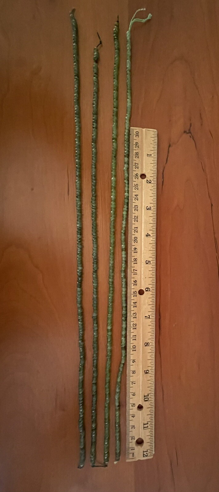 Green Jade Faceted Roundelle Semi-Precious Stones Loose Beads