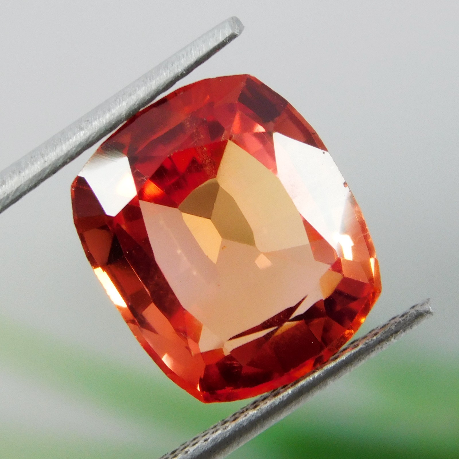 Certified 7.15 Ct Natural Orange Spessartine Garnet Cushion Cut Loose Gemstone