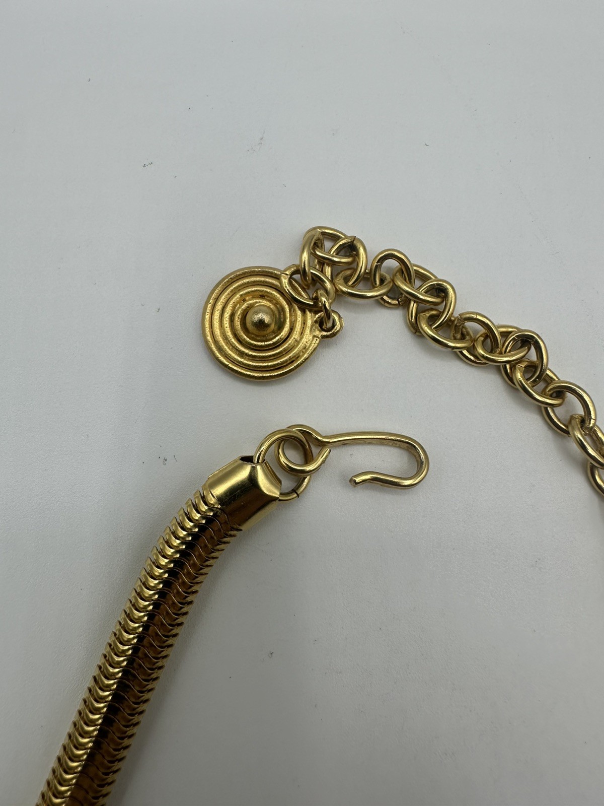 Byzantine Swirl Motif Gold Statement Collar Vintage