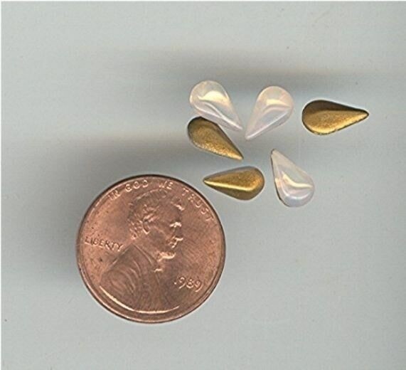 50 VINTAGE GLASS PINK OPAL TEAR DROP 8×4.5mmm GEM JEWELS Z545