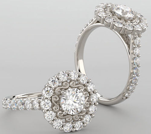 1.01 ct Round Diamond Engagement Wedding 14k White Gold E VS1 w/ GIA certificate