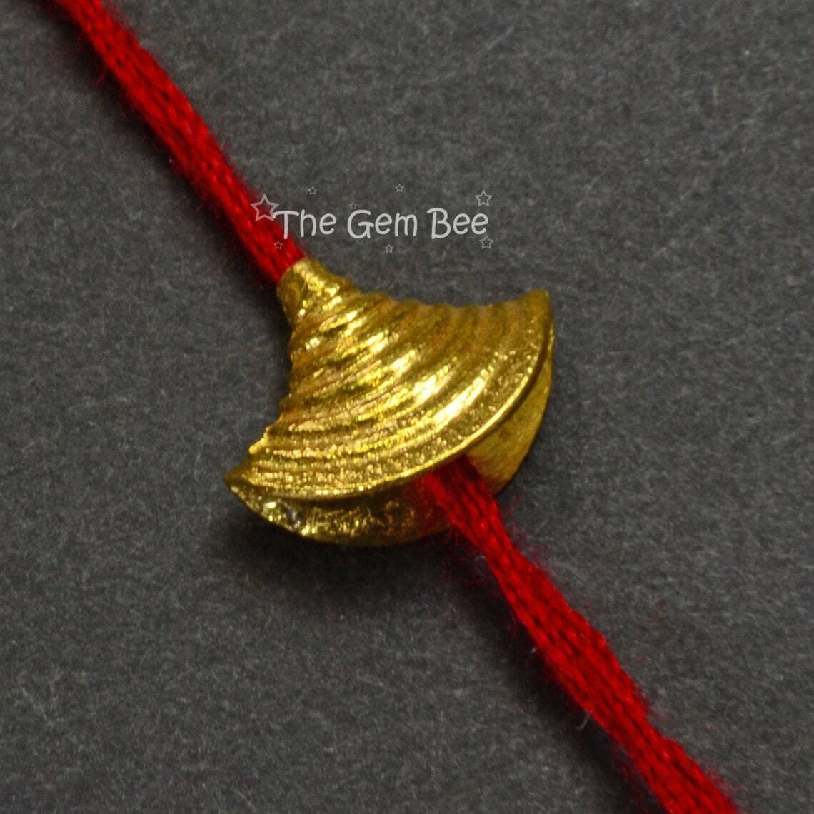 8mmx11.3mm 18k Yellow Gold Fancy Large Skirt Flat Cone Spacer Finding Focal