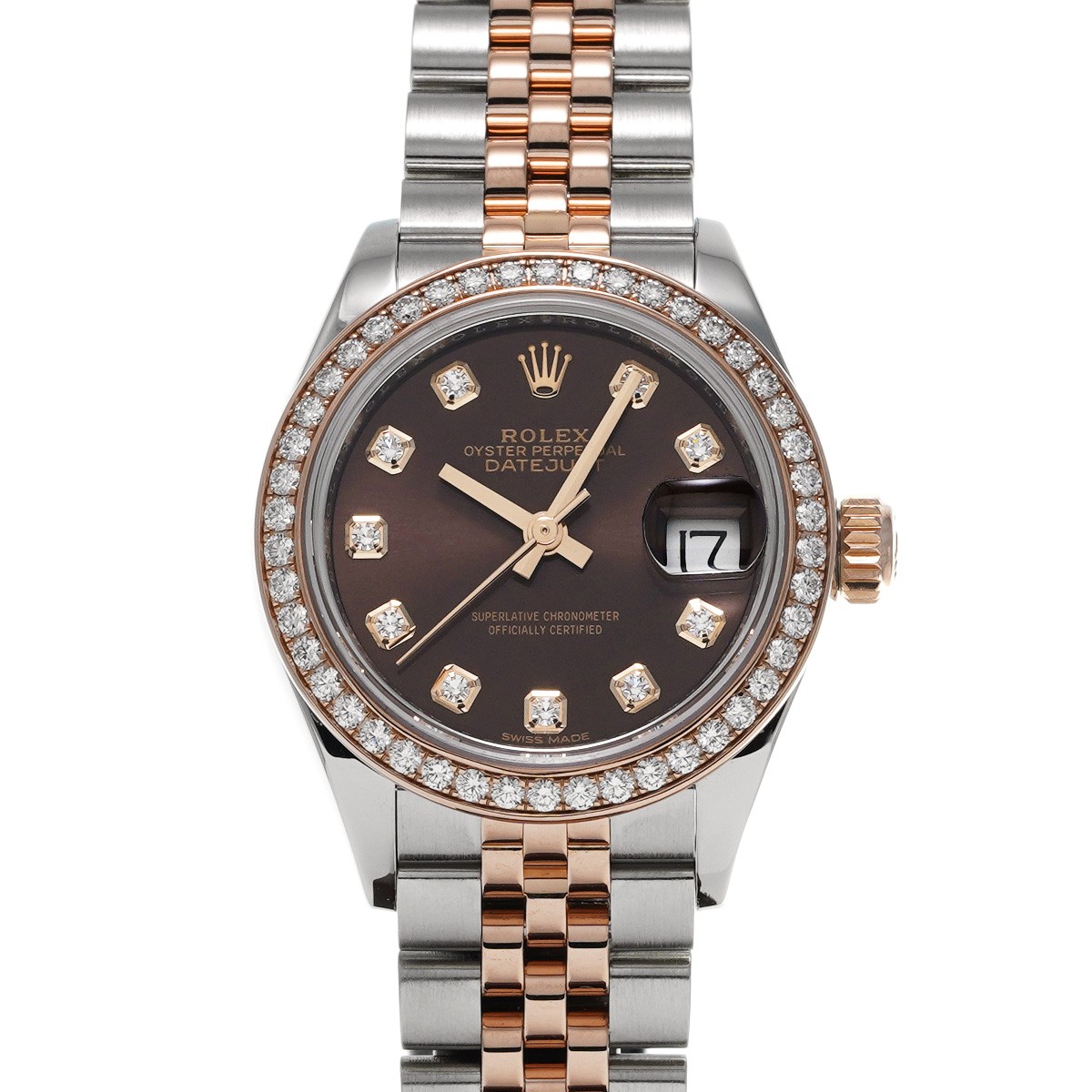 ROLEX Lady-Datejust 279381RBR Chocolate brown/diamond WATCH 713511