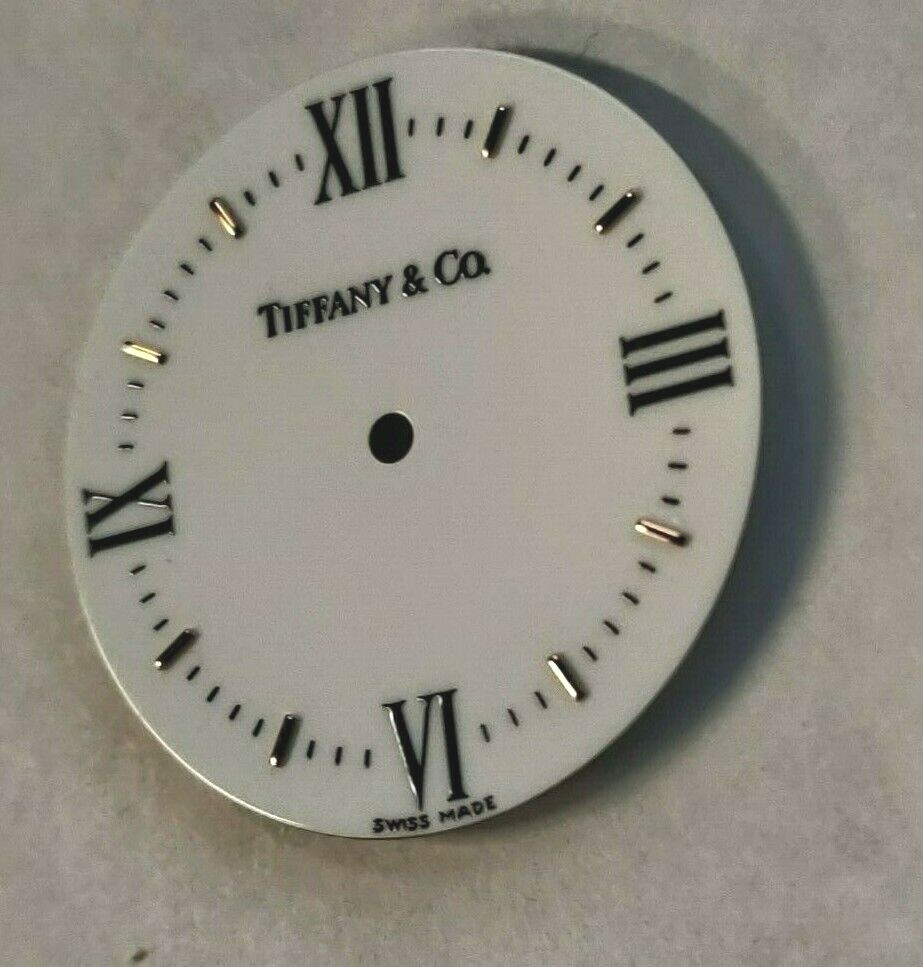 NOS Tiffany & Co Dial in 3 sizes white gold markers ( 27mm / 21.5mm / 18.5mm )