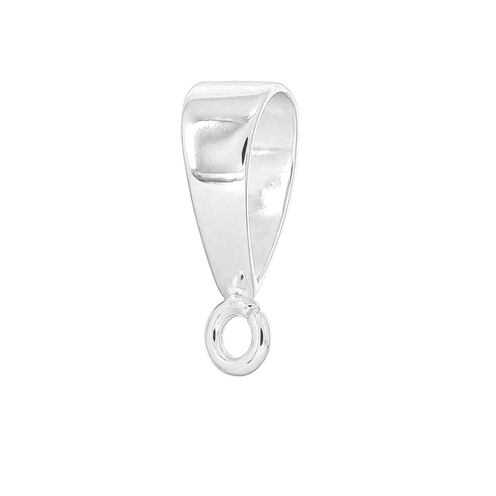 Large Sterling Silver Slider Pendant Clasp Bail Connector with Open Loop #51035