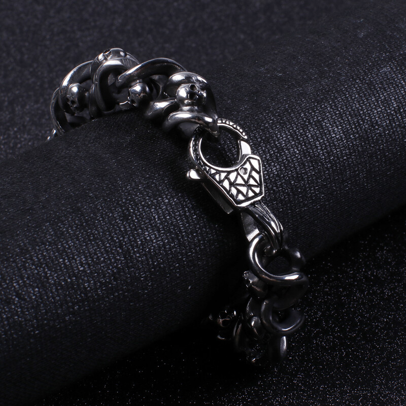 13mm 8.66” heavy 84g Pure stainless steel Vintage Cool link chain bracelet Mens