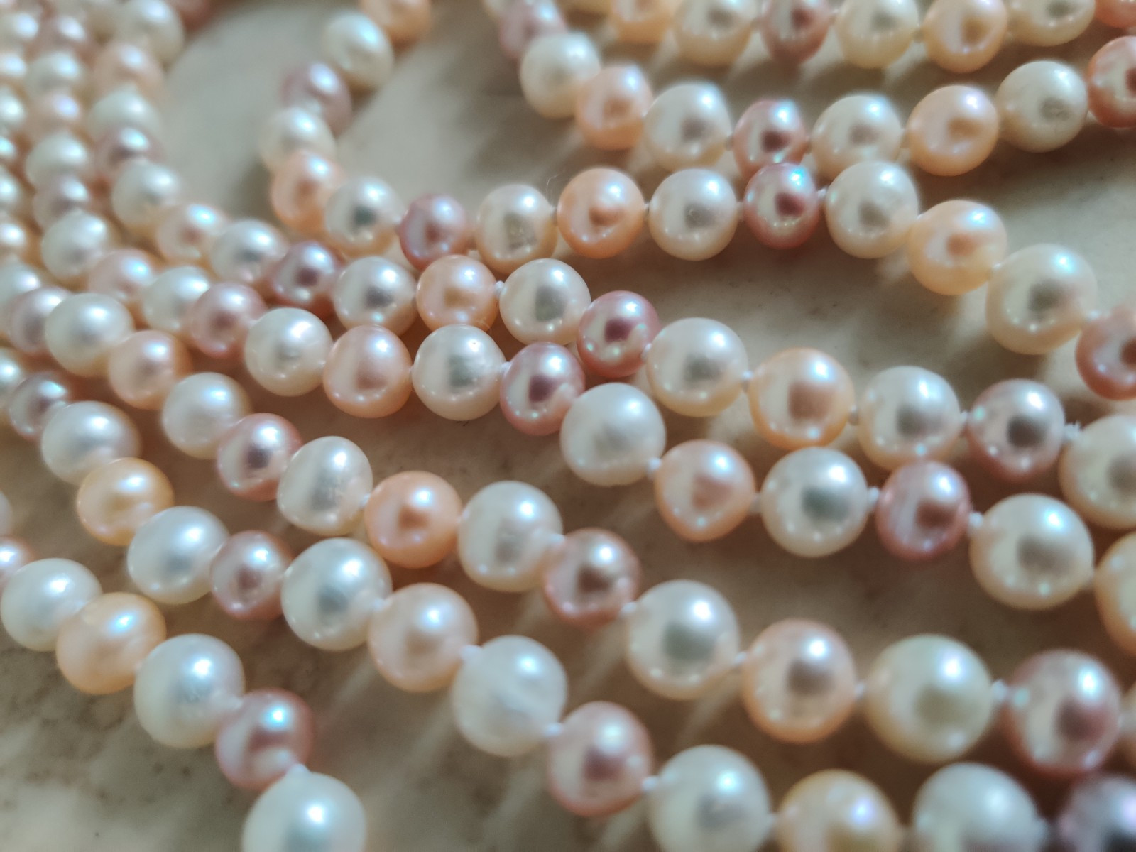 Genuine Freshwater Cultured Pearls Ultra Long Knotted Necklace 180 cm