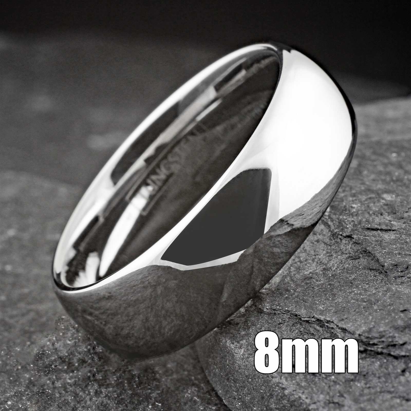 Free Engraving-Tungsten Carbide Polished Plain Wedding Band Ring All Sizes