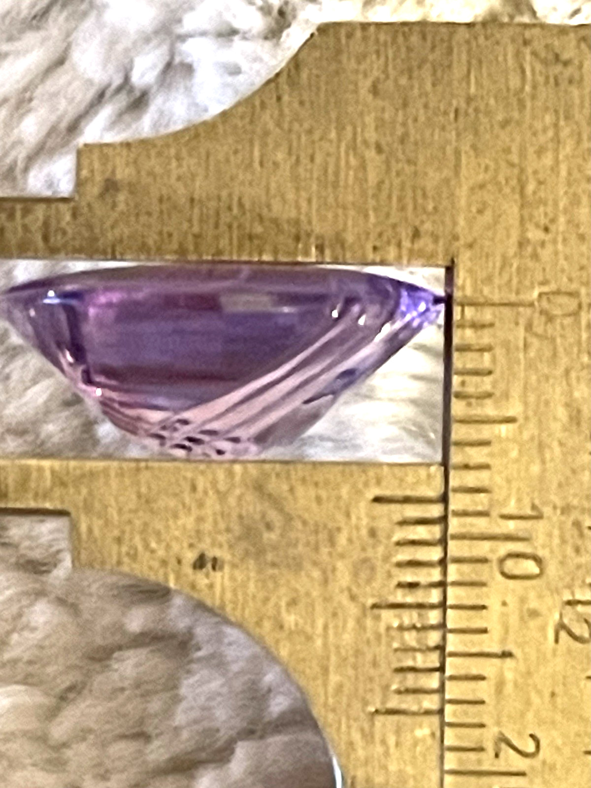 Beautiful Rose de France Quartz Gemstone,Special Laser Cut,11.75cts,19.5X15.2 mm