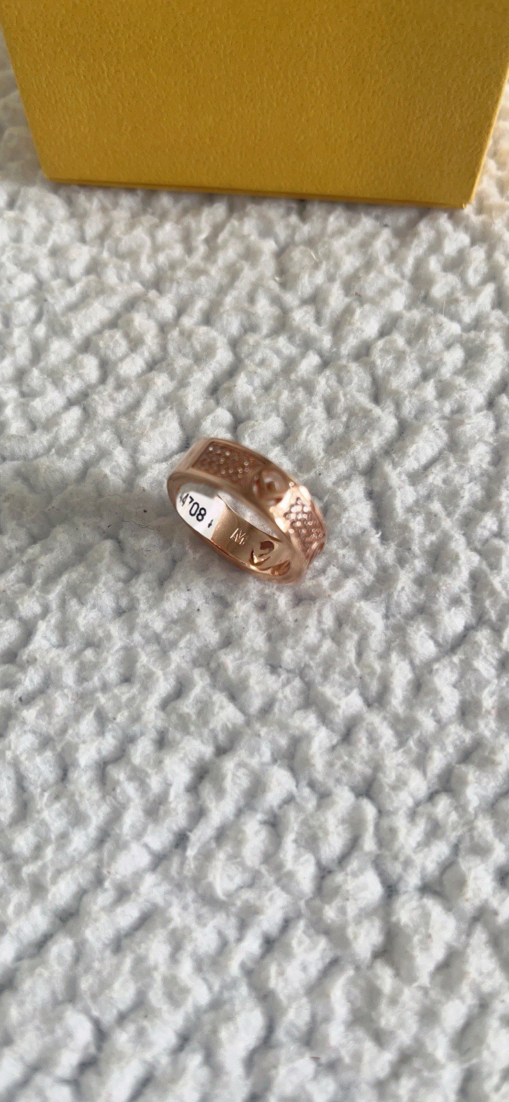 Fendi F Is Fendi Ring Crystal in Rose Size Medium/ M