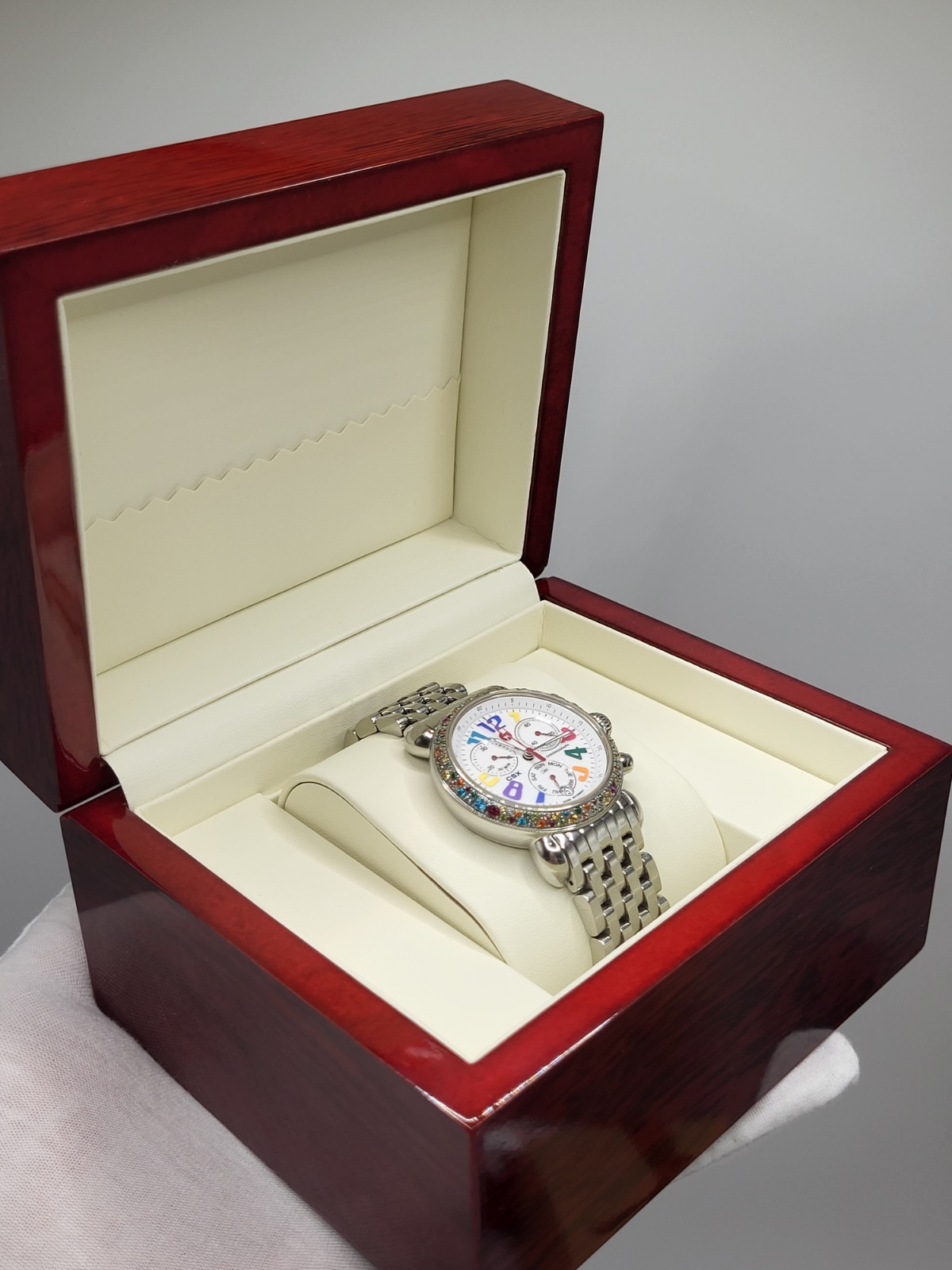[SUPER RARE] Michele MW03M25A1933 Carousel CSX Semi Precious Stone Bezel Watch