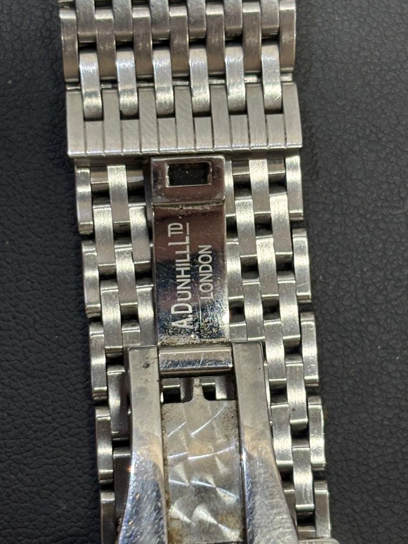 A. Dunhill Ltd London Rectangular Quartz Watch with Link Bracelet From Japan