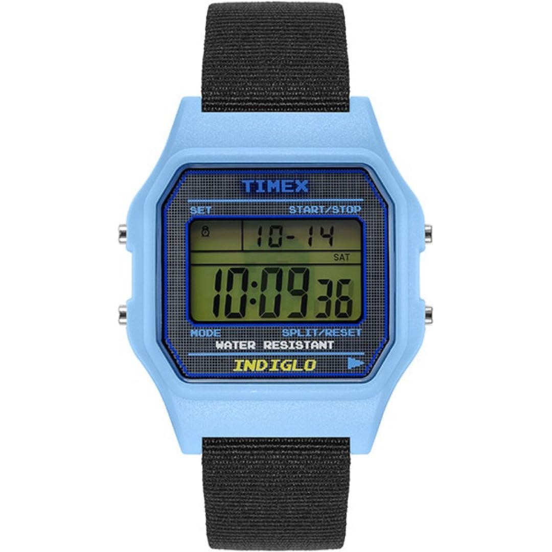 Timex Pacman Digital Watch Light Blue Resin Quartz Unisex New