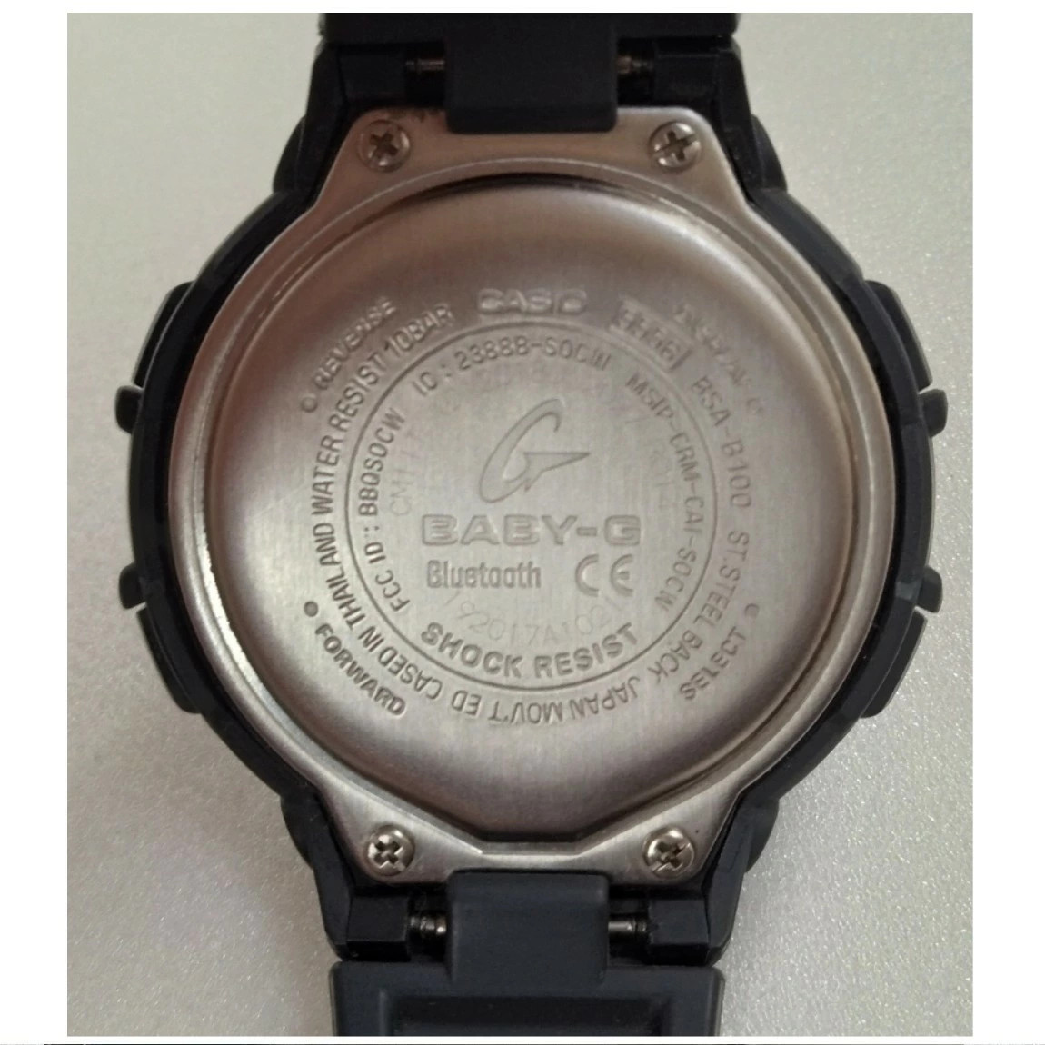 fully functional CASIO Baby G BSA B100 watch in near black gray color with 2 we