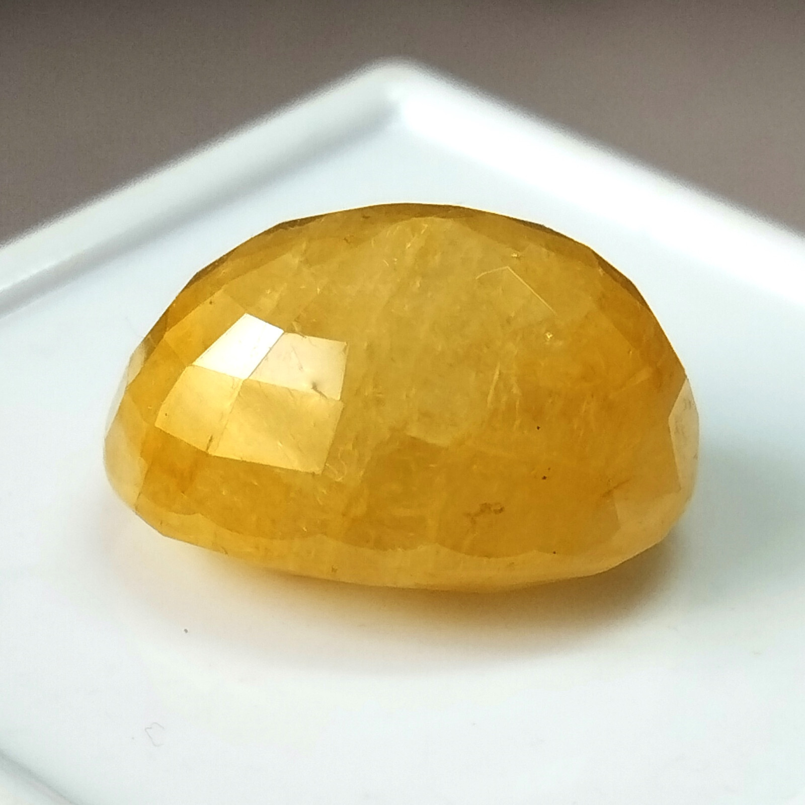 Burmese Yellow Sapphire 22.50 Carat 17.4X12.5 mm Oval Natural Faceted Gemstone