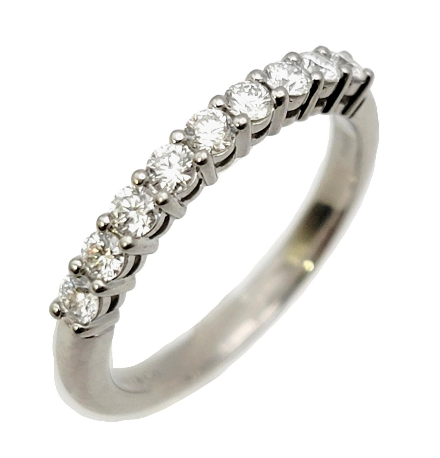Tiffany & Co. Tiffany Forever Semi Eternity Round Diamond Band Ring in Platinum
