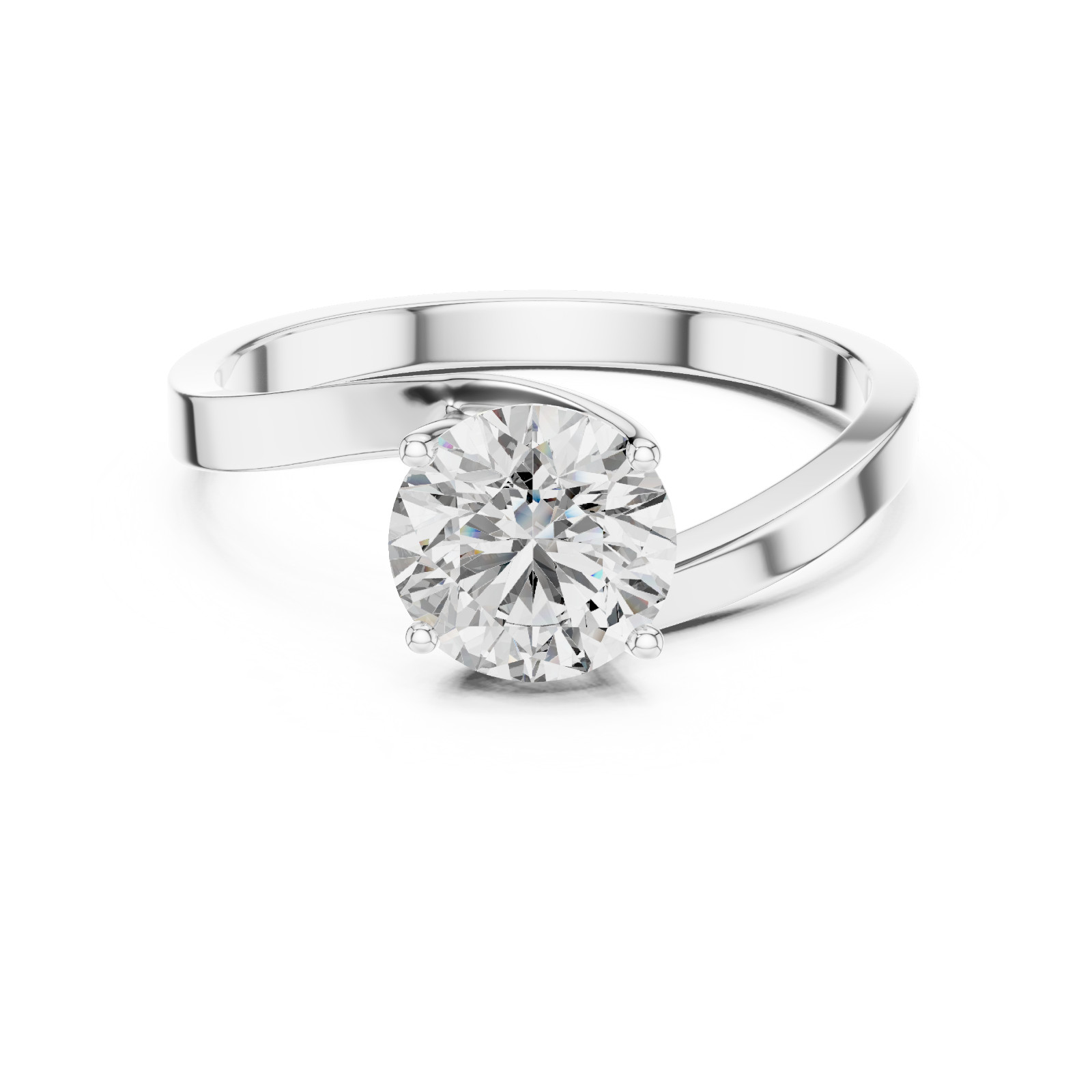 1 Ct Lab Grown Diamond IGI Certified Wedding Gift For Her Gold Ring 14 K F VVS