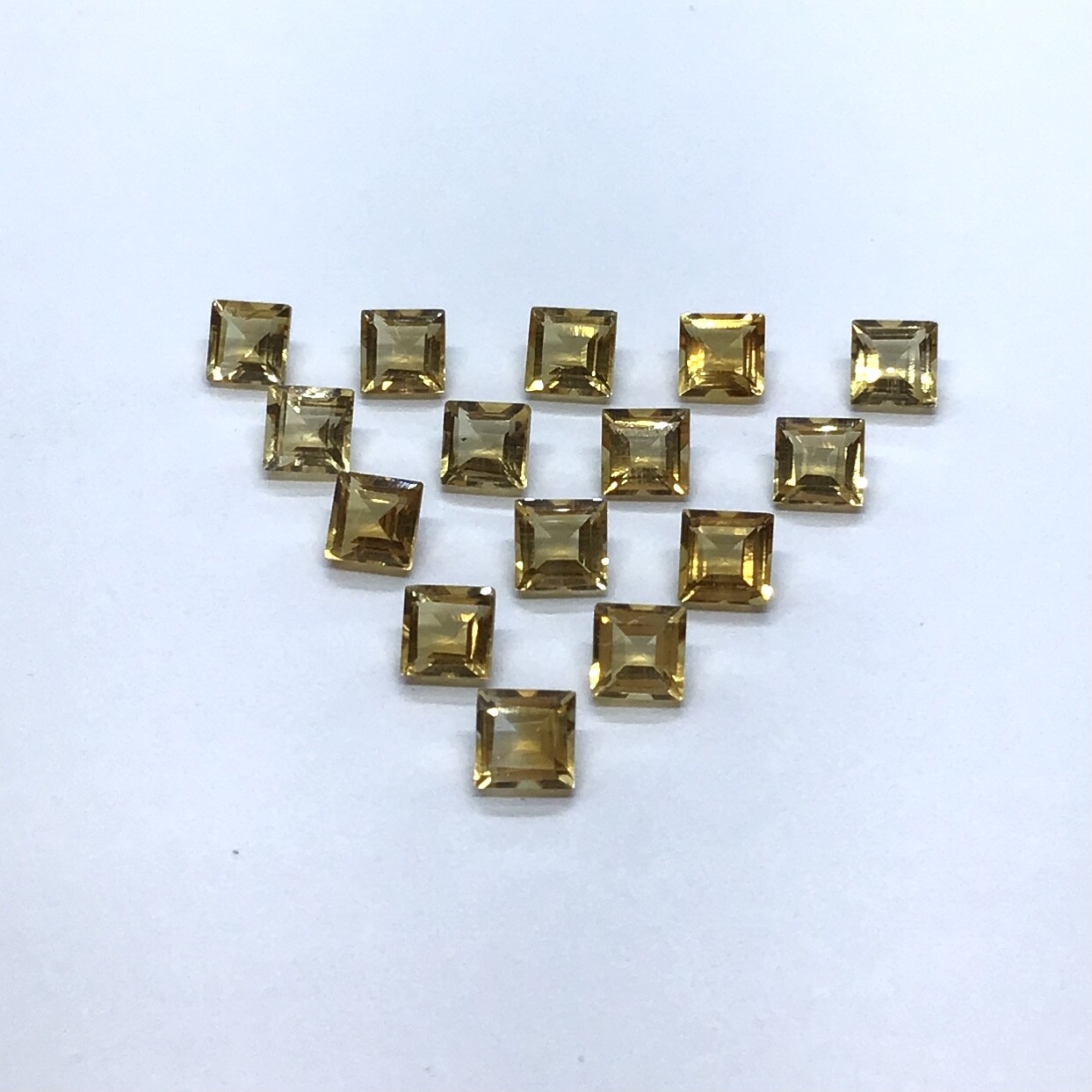 Natural Citrine Square Cut Faceted Loose Gemstone For Making All Type Jewelry