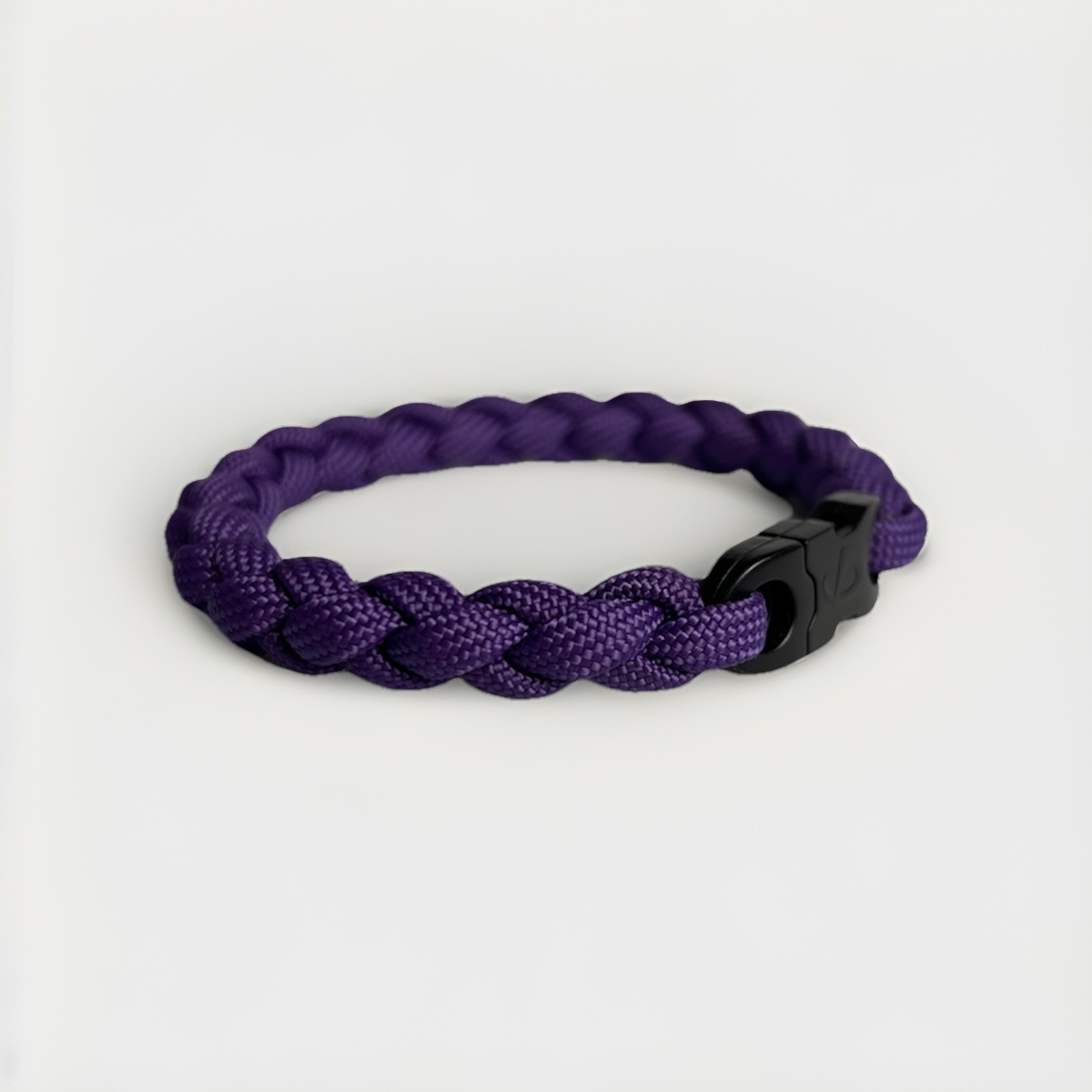 Purple Minimalist Braided Paracord Bracelet Handmade Everyday Wear 8mm