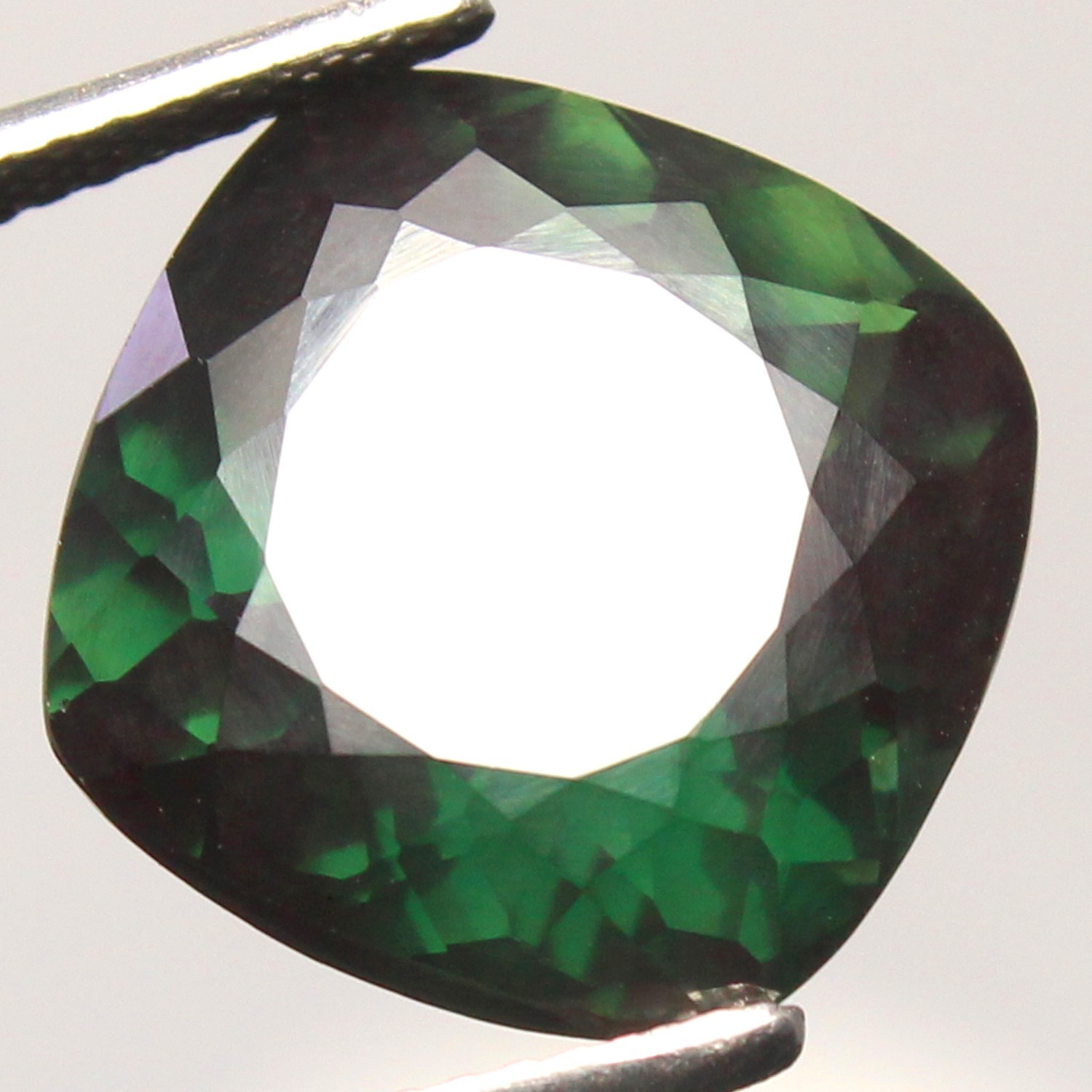 Natural 11.65 Ct Certified Kenya Green Tsavorite 13×13 MM Cushion Unheated Gems