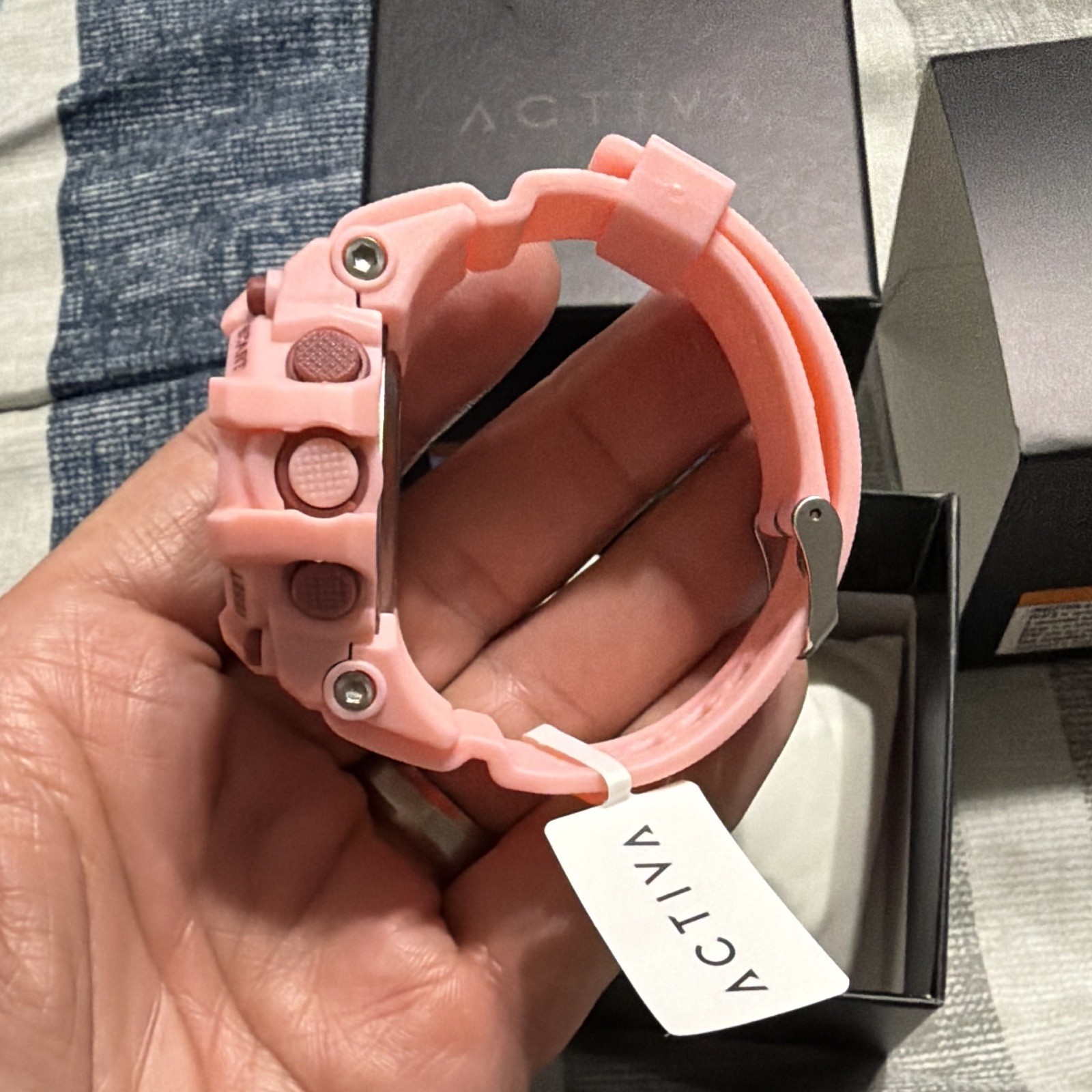 Activa Women’s Pink Digital Quartz Sport Watch 50m Alarm w/ Box & Manual 46mm