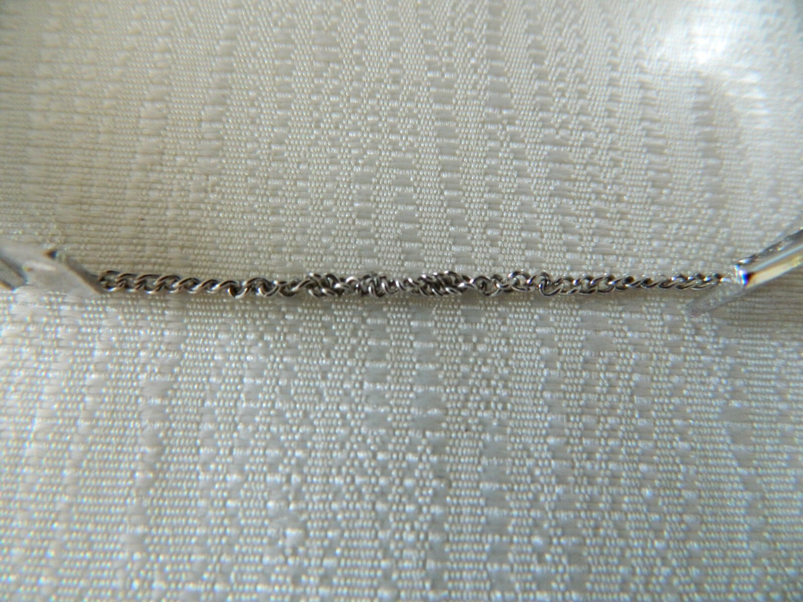 Vintage BRACELET Bangle ETCHED Silver Color With Safety Chain Jewelry