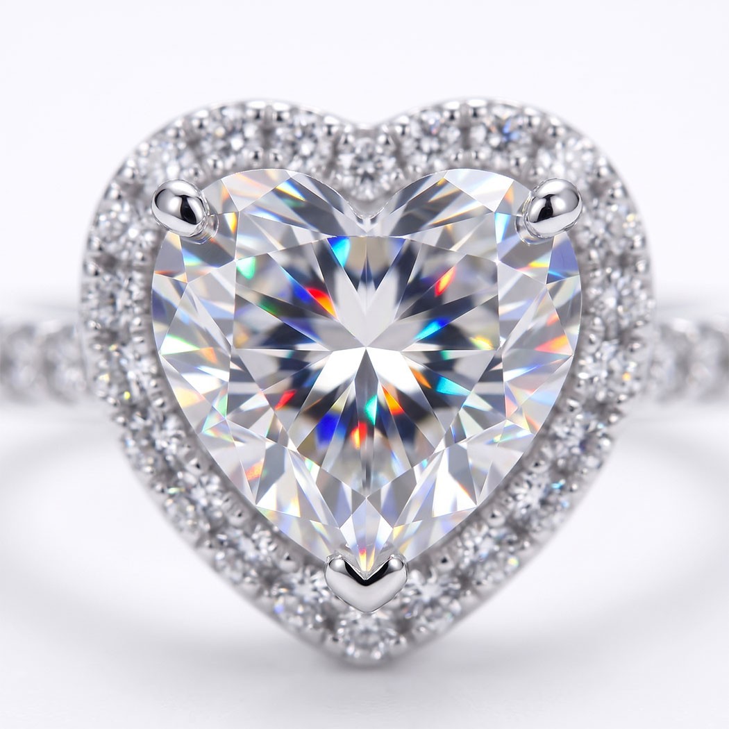 0.8CT Lab Moissanite 925 Sterling Silver Bohemian Women Wedding Promise Ring 004