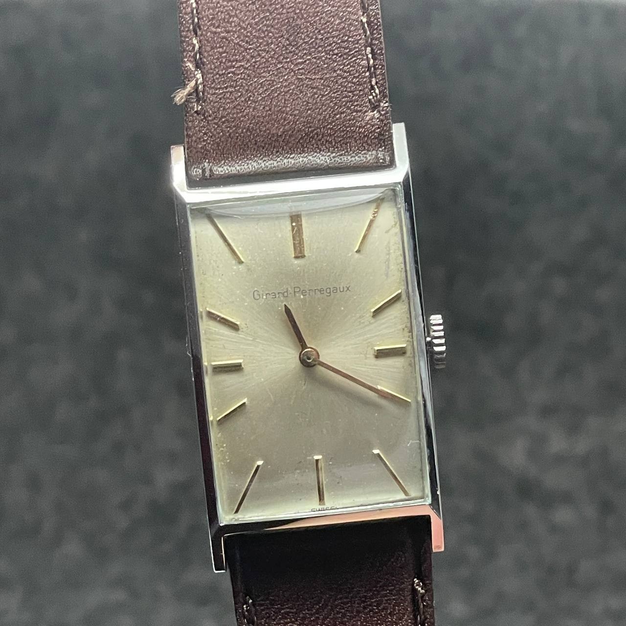 ELEGANT GIRARD PERREGAUX ORIGINAL DIAL MANUAL WIND S STEEL SWISS WATCH Ca 1960