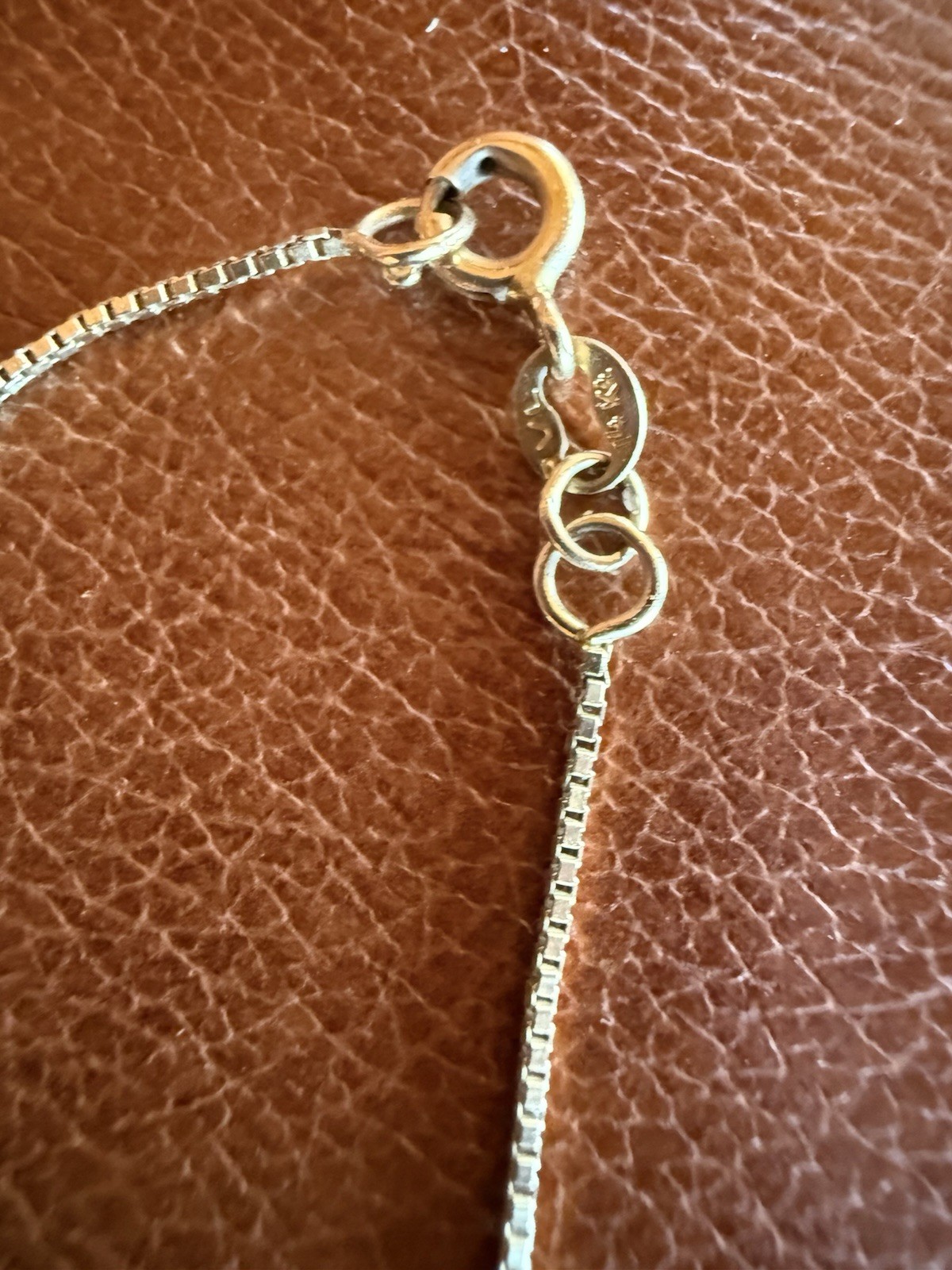 14k Solid Yellow Gold Box Chain 20” 2.1 Grams Vintage