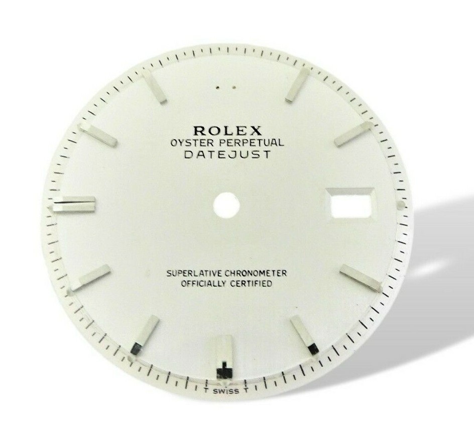 Rolex Men’s Slowset Datejust Non Quick Watch Dial Part 1600 1601 1603 White