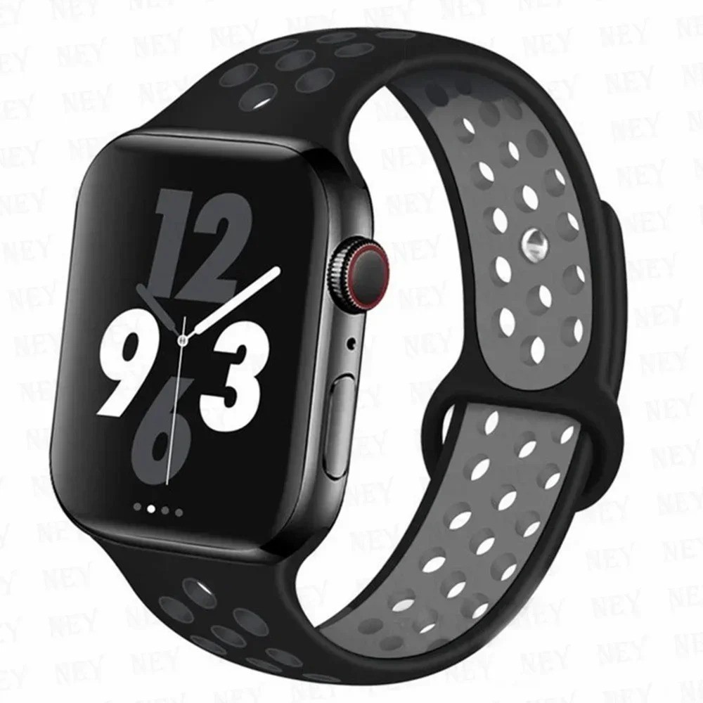Silicone Sport Straps For Apple Watch Band 45mm 44mm Ultra2 49mm 38/40mm 41mm 42