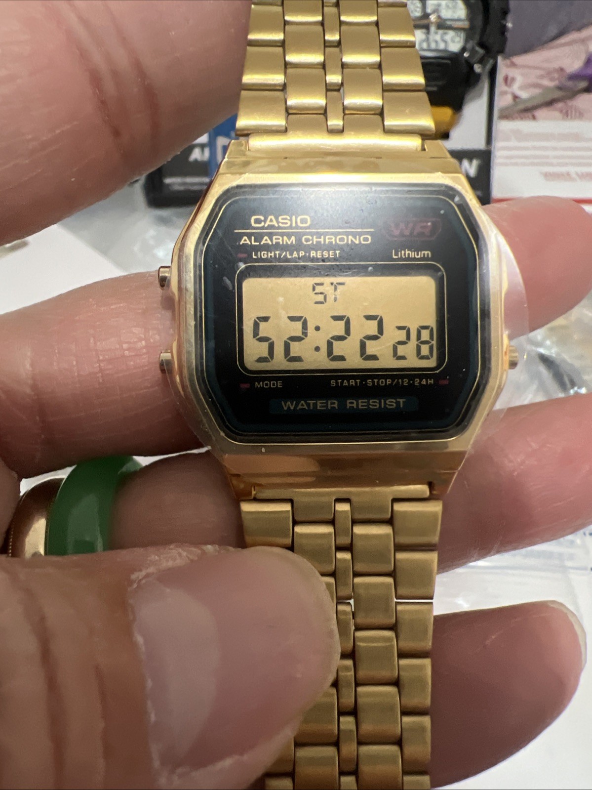 CASIO Unisex Wrist Watch A-159WGEA-1DF🎁Chronograph(NICE WATCH!)🥶