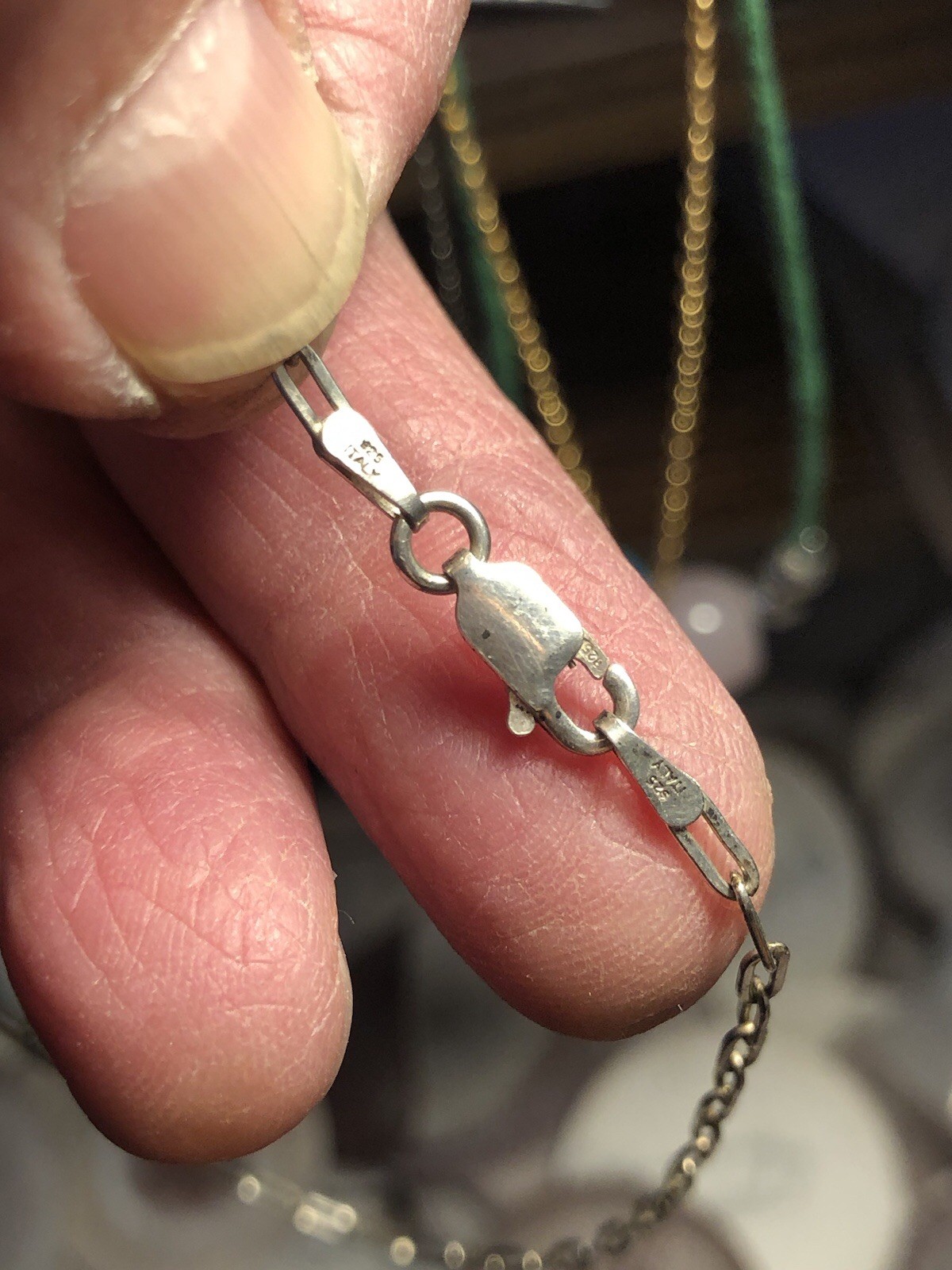 .925 Sterling Silver VTG Baby Necklace With Lobster Clasp – Marked Italy