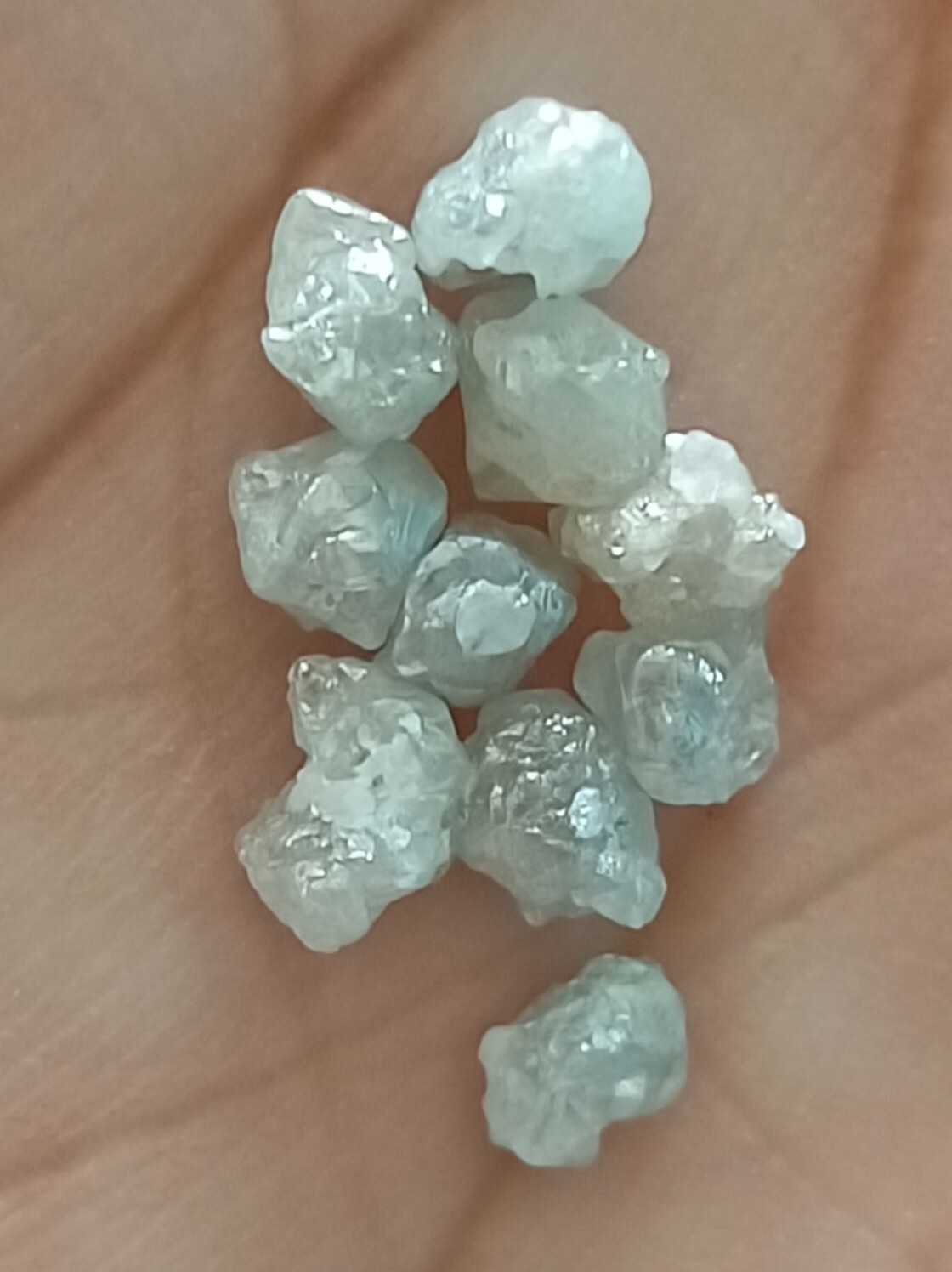 Rough Uncut Shape Diamond 4.00 Ct Whtie Grey Color Natural Loose Diamonds Lot