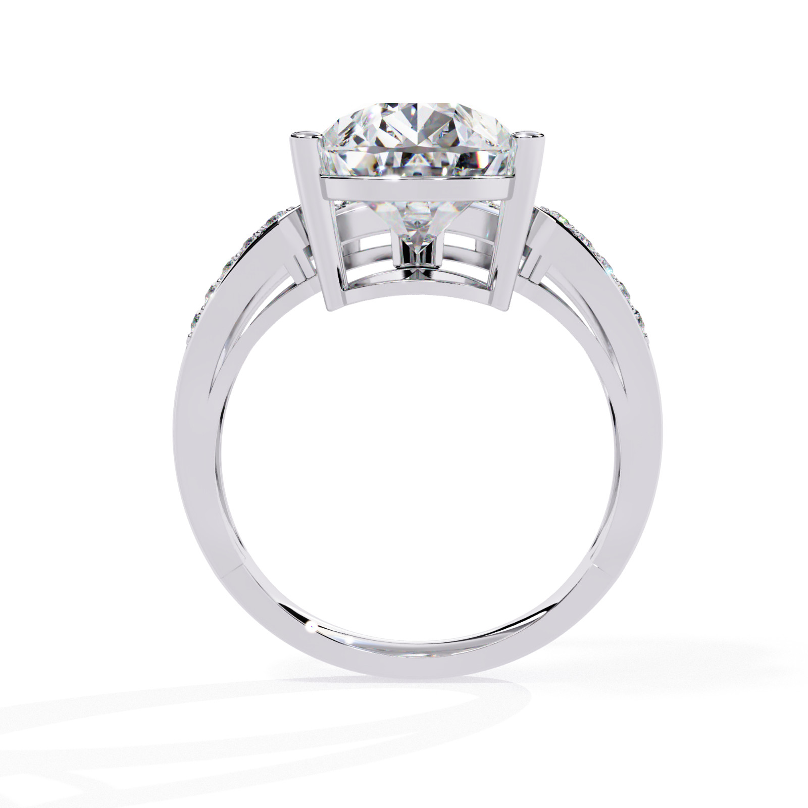 5.50 Ct Pear Moissanite Ring 925 Sterling Silver CZ Halo Engagement Bridal