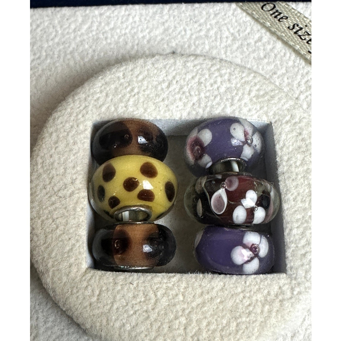 Bella Perlina Glass Charms 6-Piece Set – New In Box!