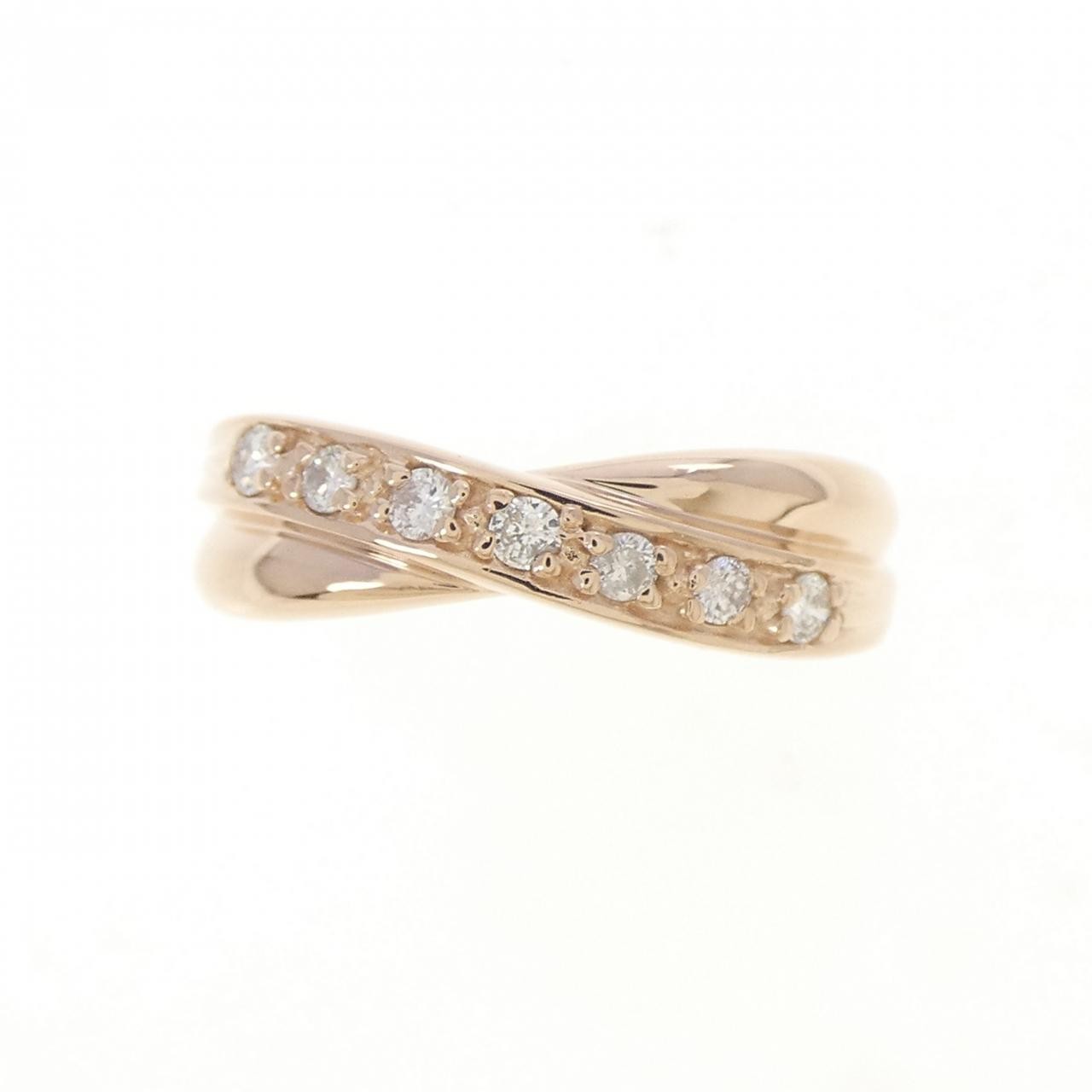 Authentic K18PG Diamond Ring 0.14CT #230-000-721-6663
