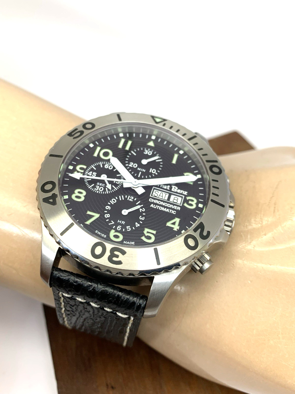Ernst Benz Men’s Watch GC10721 Chrono Diver Swiss Automatic Black Dial 47mm