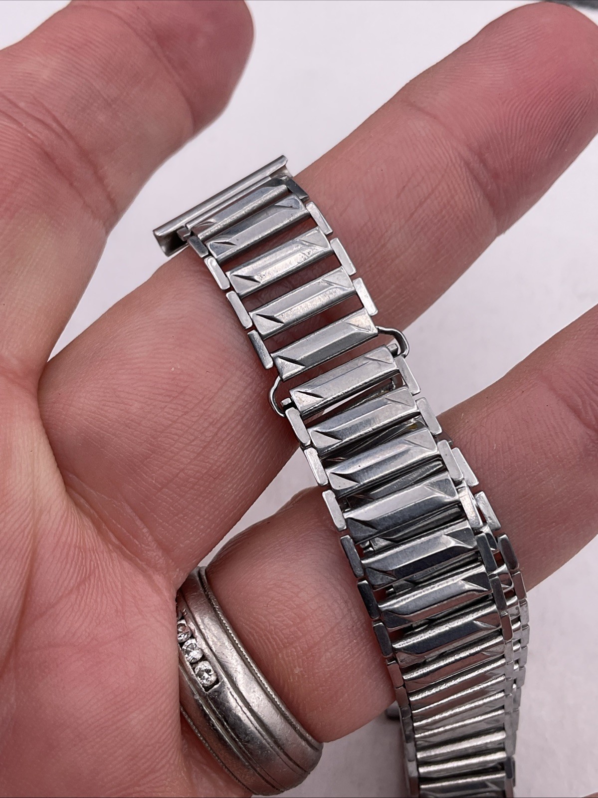 Vintage Lacy 16mm Bonklip Military Style Open End Watch Bracelet New Old Stock