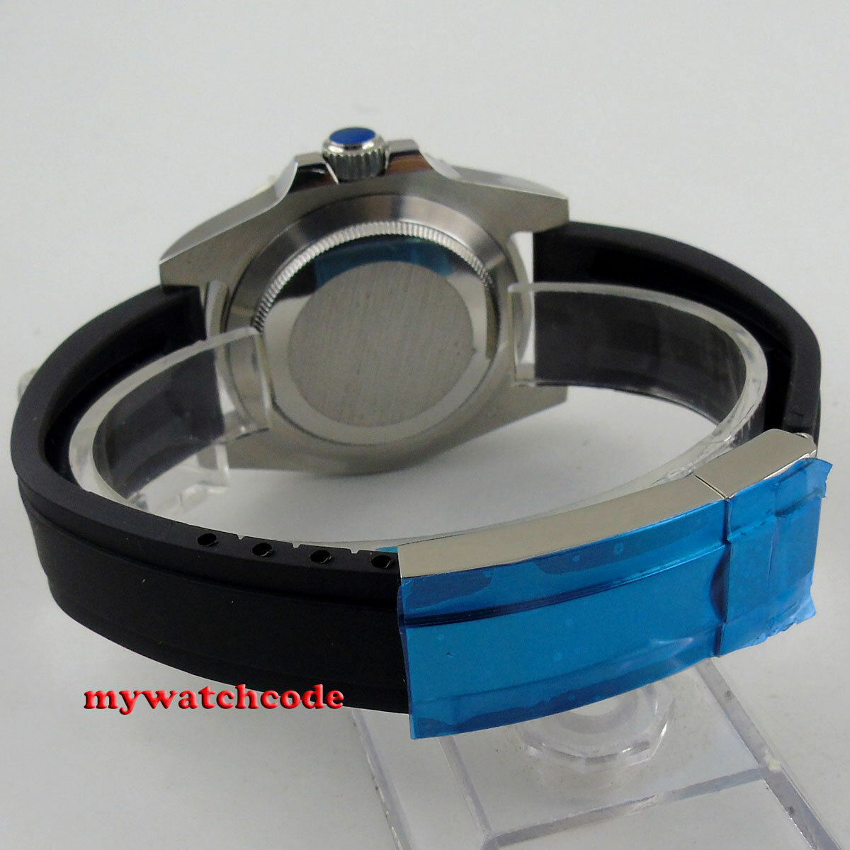 40mm Bliger Black Dial Sapphire Glass Rubber PT5000 NH35A Automatic Mens Watch