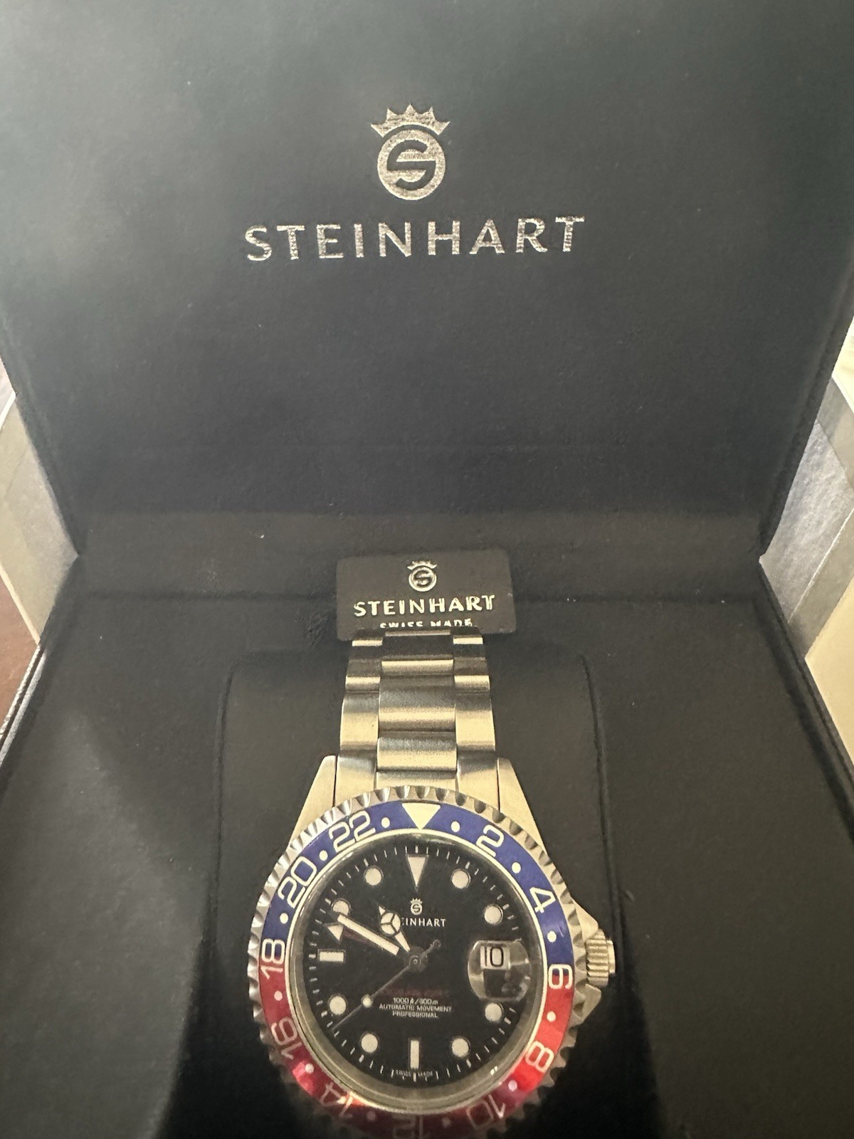 A Steinhart Ocean One GMT Automatic Men’s Wristwatch In Original Box with Papers