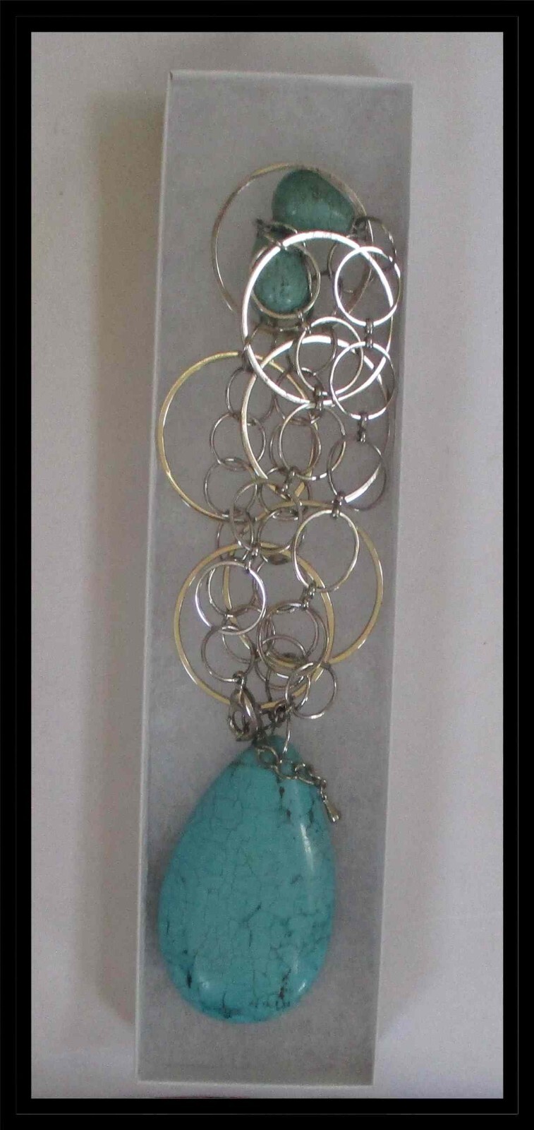 Bohemian Style Pendant Necklace Turquoise 17″ with 2″ Extender N007