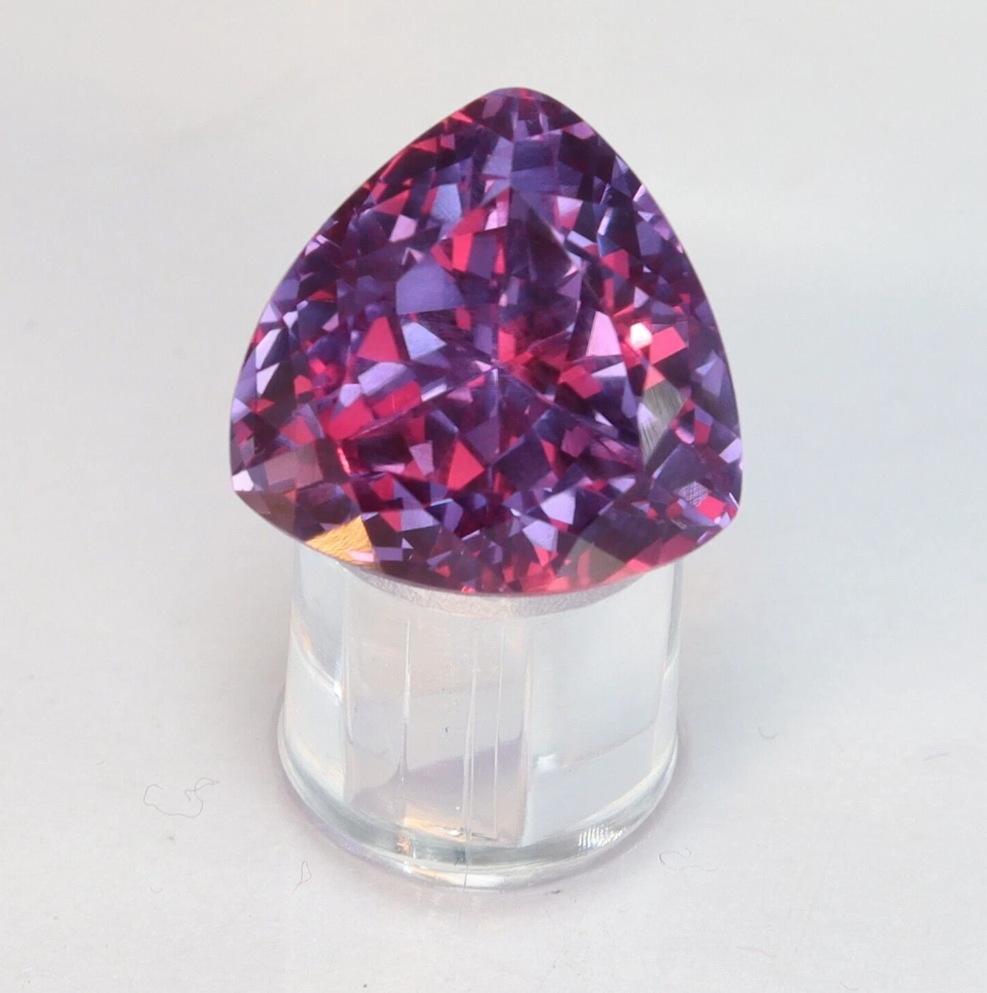 10 CT+ Natural Flawless Montana Purple Pink Sapphire Loose Gemstone Trillion Cut