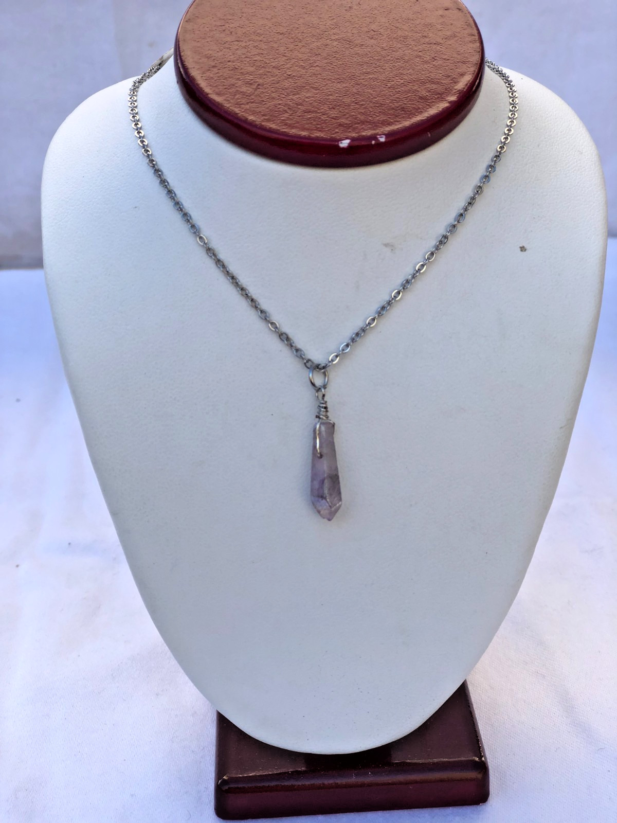 Beautyful Tynee Amethyst Natural Crystal Pendant Necklace for Everyday Use