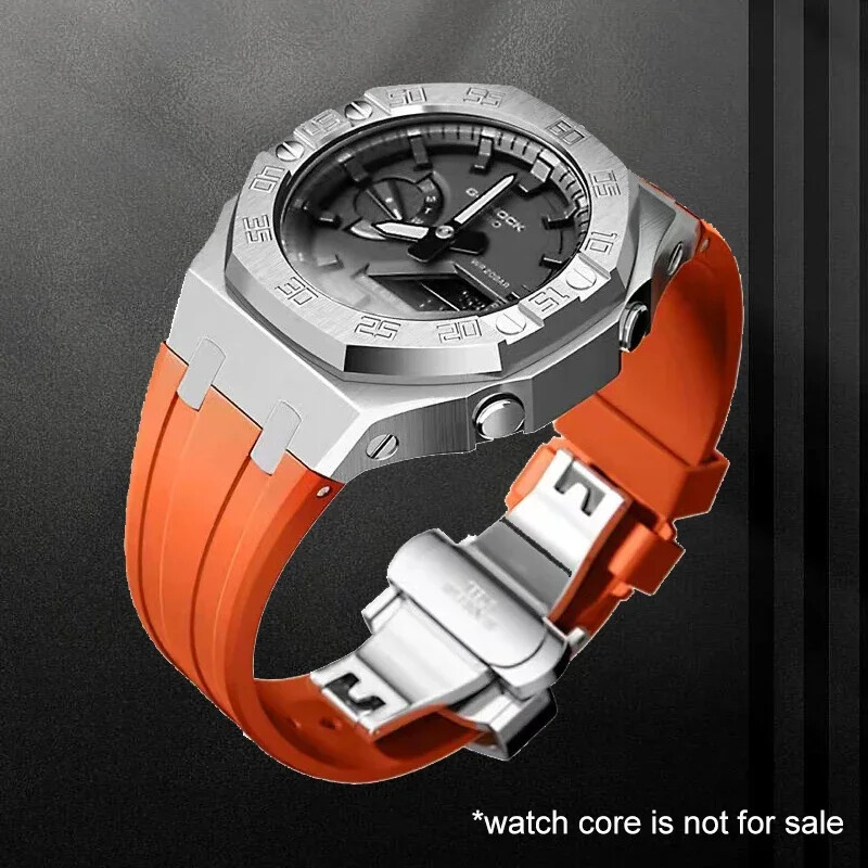 Dial Bezel Mod Kit Steel Case Strap for G-Shock GA-2100/2110 Refit Cover AP Band