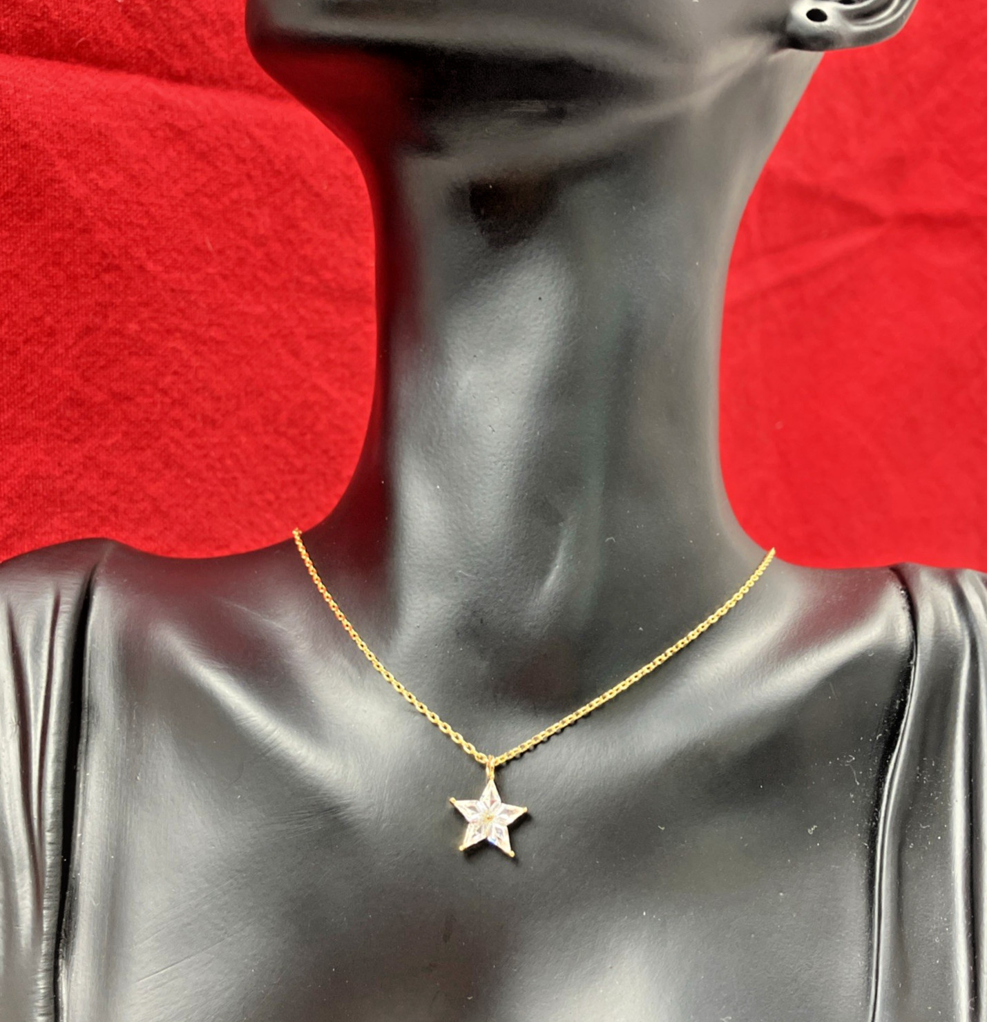 Kate Spade COSMOS Star Pendant Necklace Goldtone Clear CZ NWT RP $58