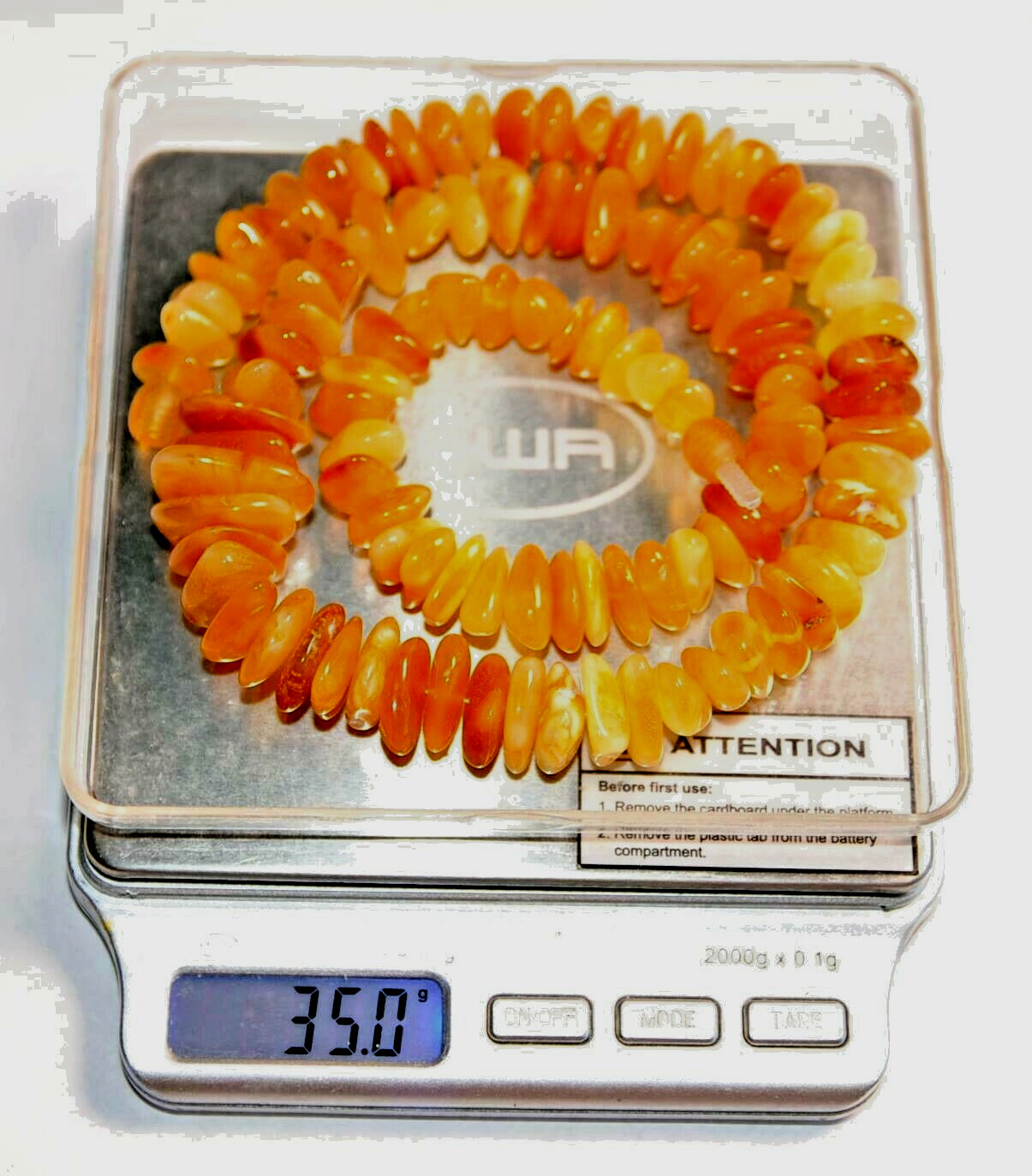 ✅51 cm=34gr RUSSIAN SOVIET BALTIC AMBER BEAD NECKLACE 琥珀 BRACELET STONE PENDANT