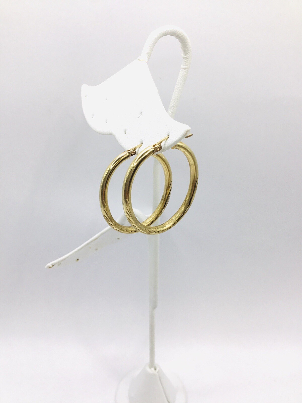 Solid 14k Yellow Gold Hoop Earrings – 2.7g, 3.6cm