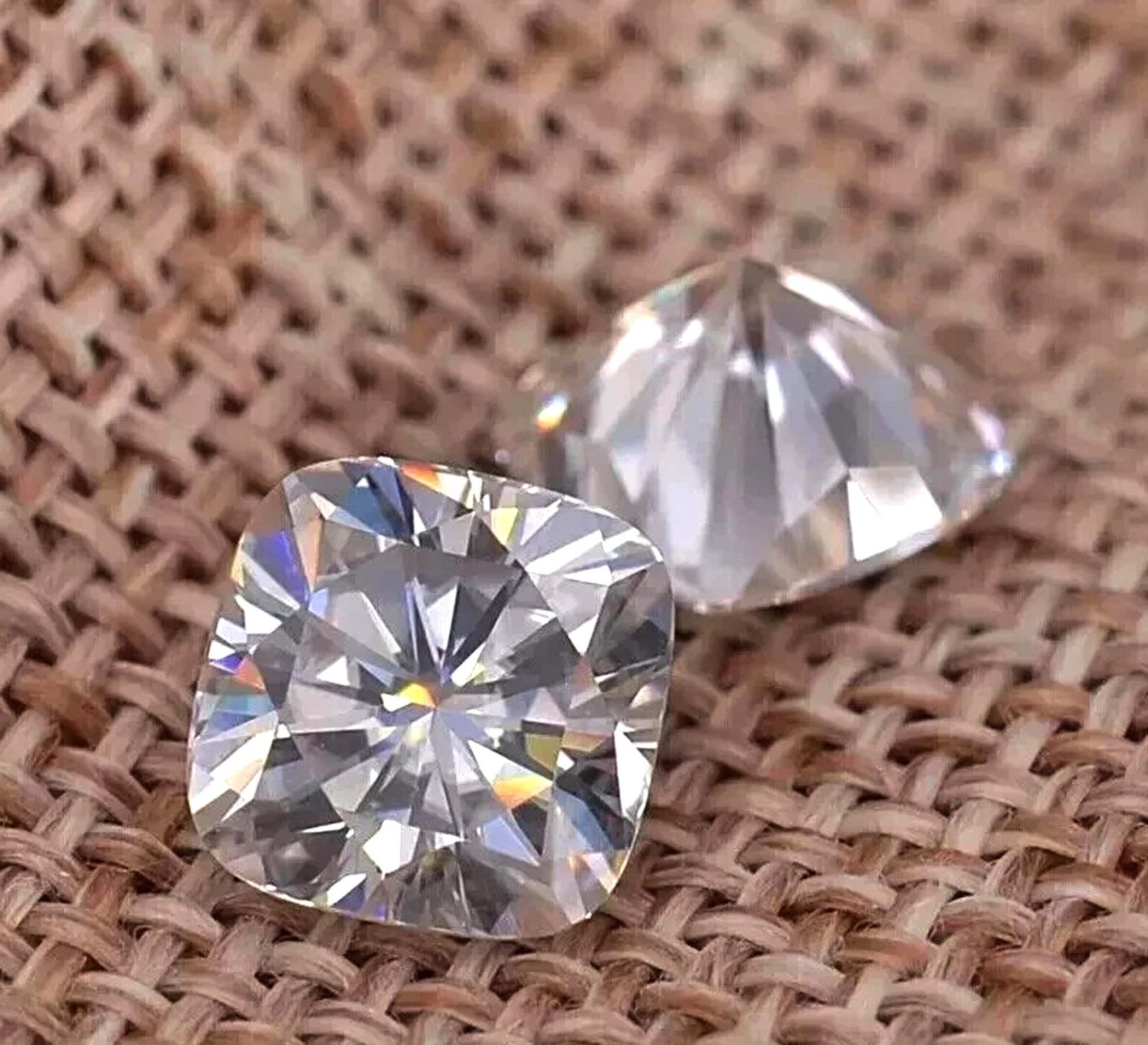 D Color 4.1 Ct Lab Grown Cushion Diamond VVS1 Clarity Each Piece 2 Ct IGL 6MHF