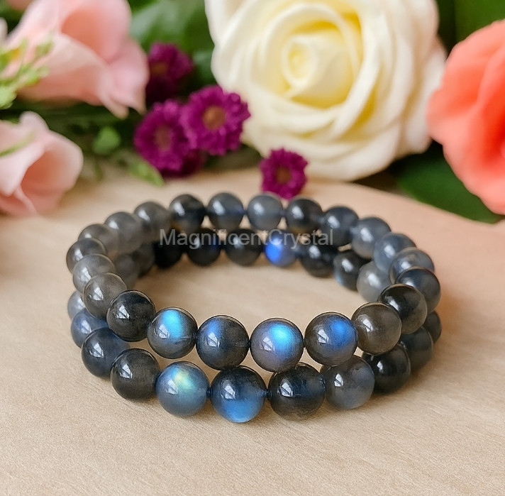 2025Bestseller 1pc Natural Labradorite Stone Bracelet Healing Energy Jewelry